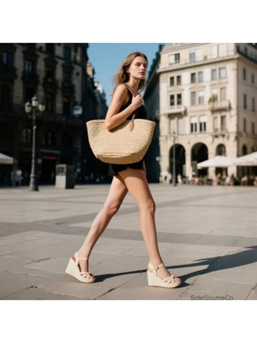 Womens Wedge Sandals Espadrille Platform Heels Arch Support Summer Shoes Ankle